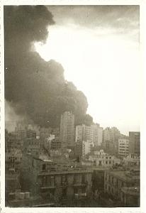 FAMILLE 017 ORAN 1962 LE PORT EN FEU
